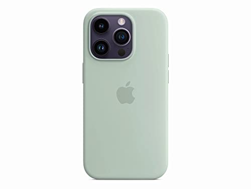 Apple iPhone 14 Pro Silikon Hülle Agavengrün MagSafe