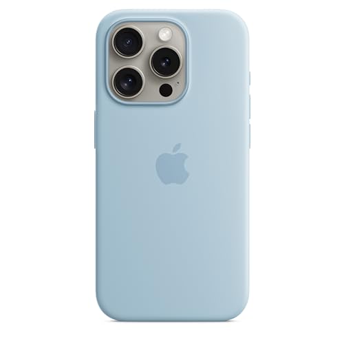 Apple iPhone 15 Pro Silikon Case MagSafe Hellblau