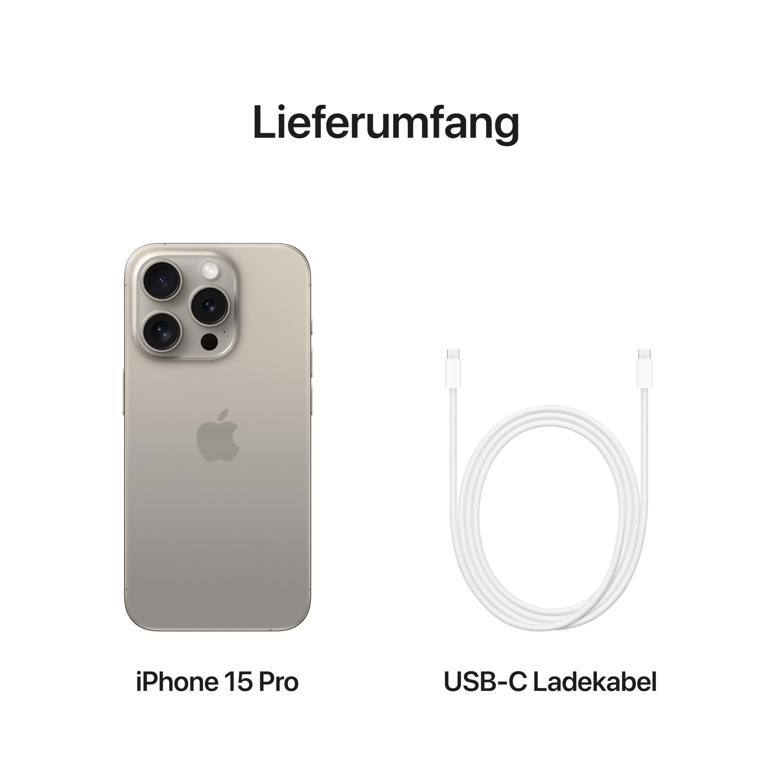 Apple iPhone 15 Pro Smartphone 1 TB Titan Natur 48 MP