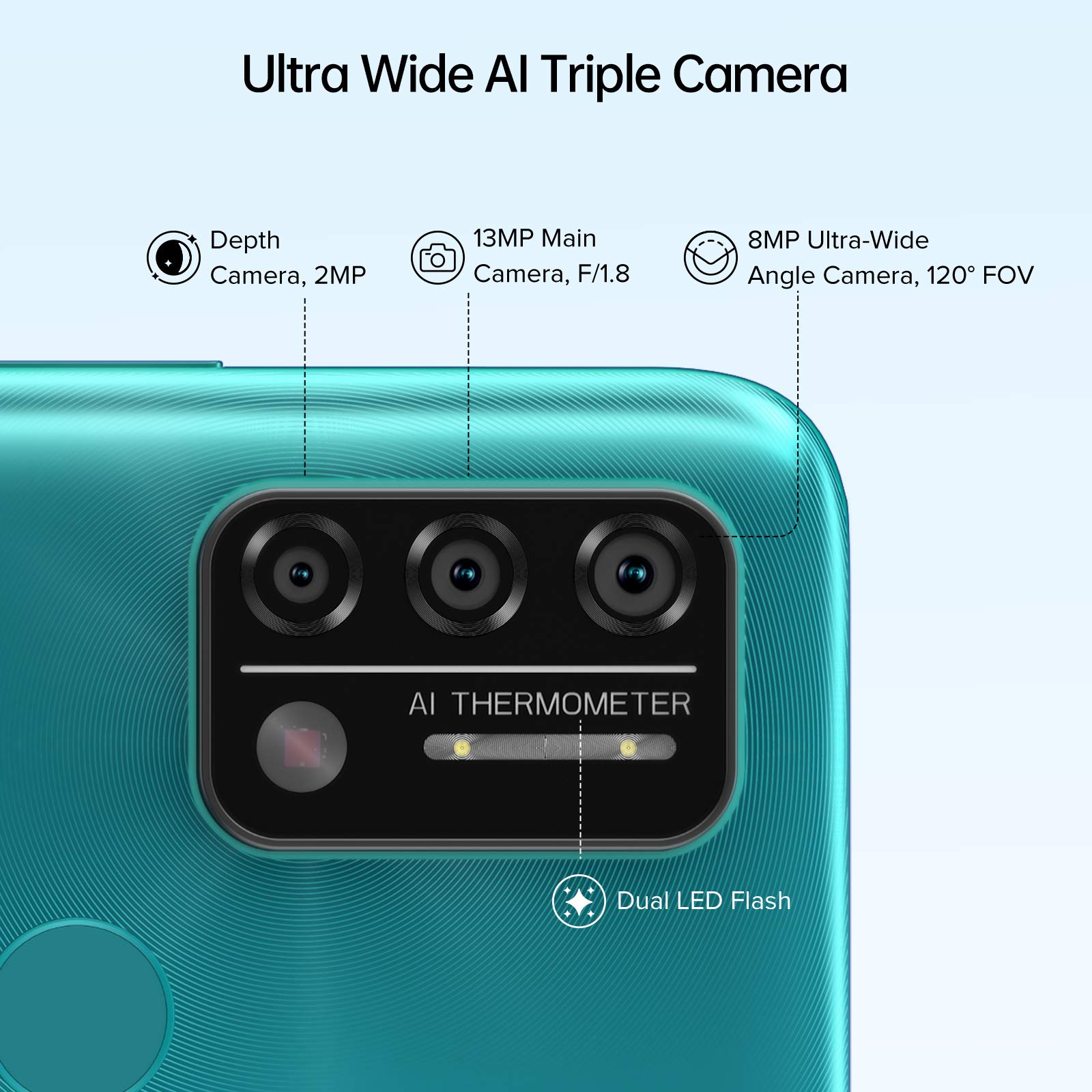 UMIDIGI A9 Smartphone 64GB Grün 6,53 Zoll