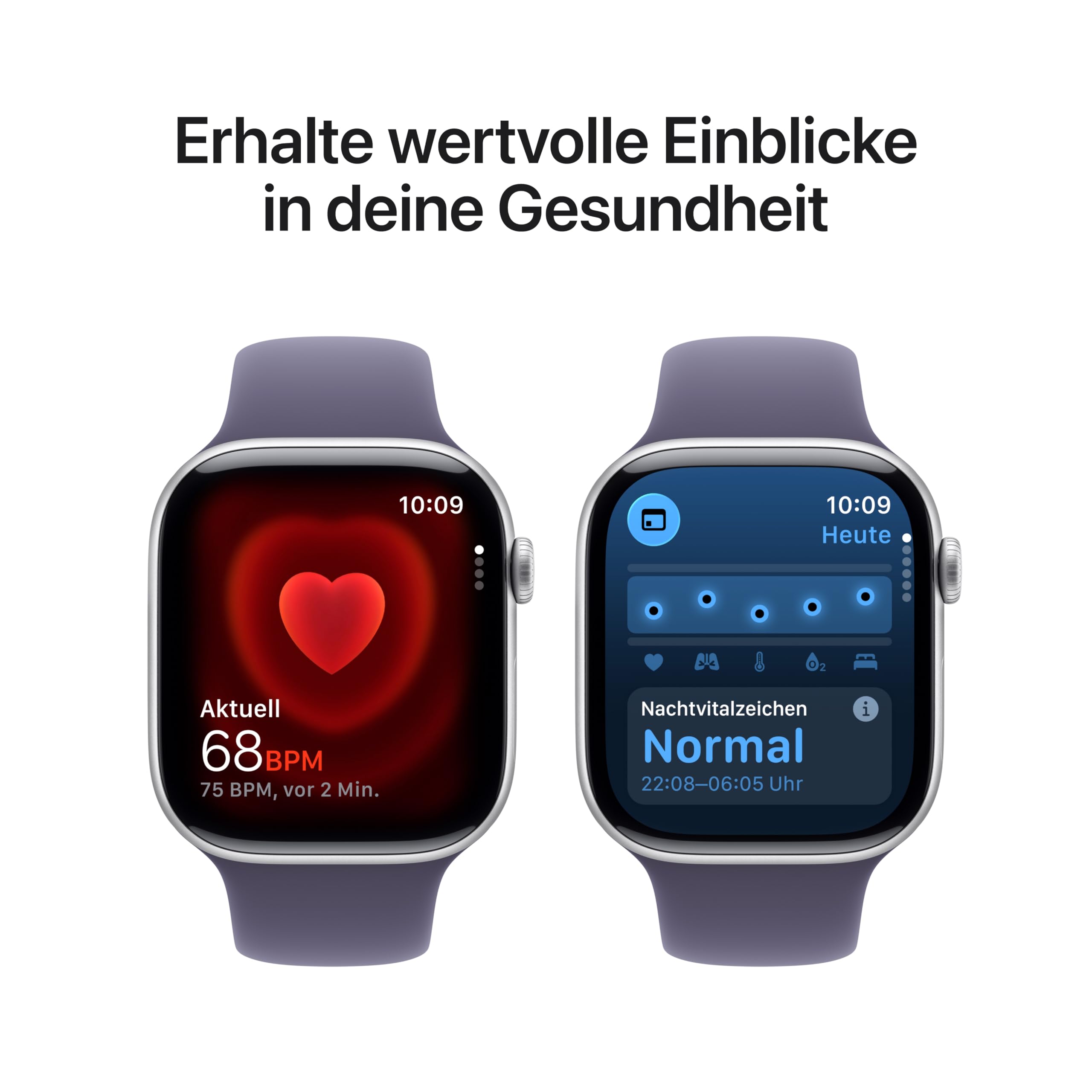 Apple Watch Series 11 Smartwatch 46mm Silber Nebelviolett M/L