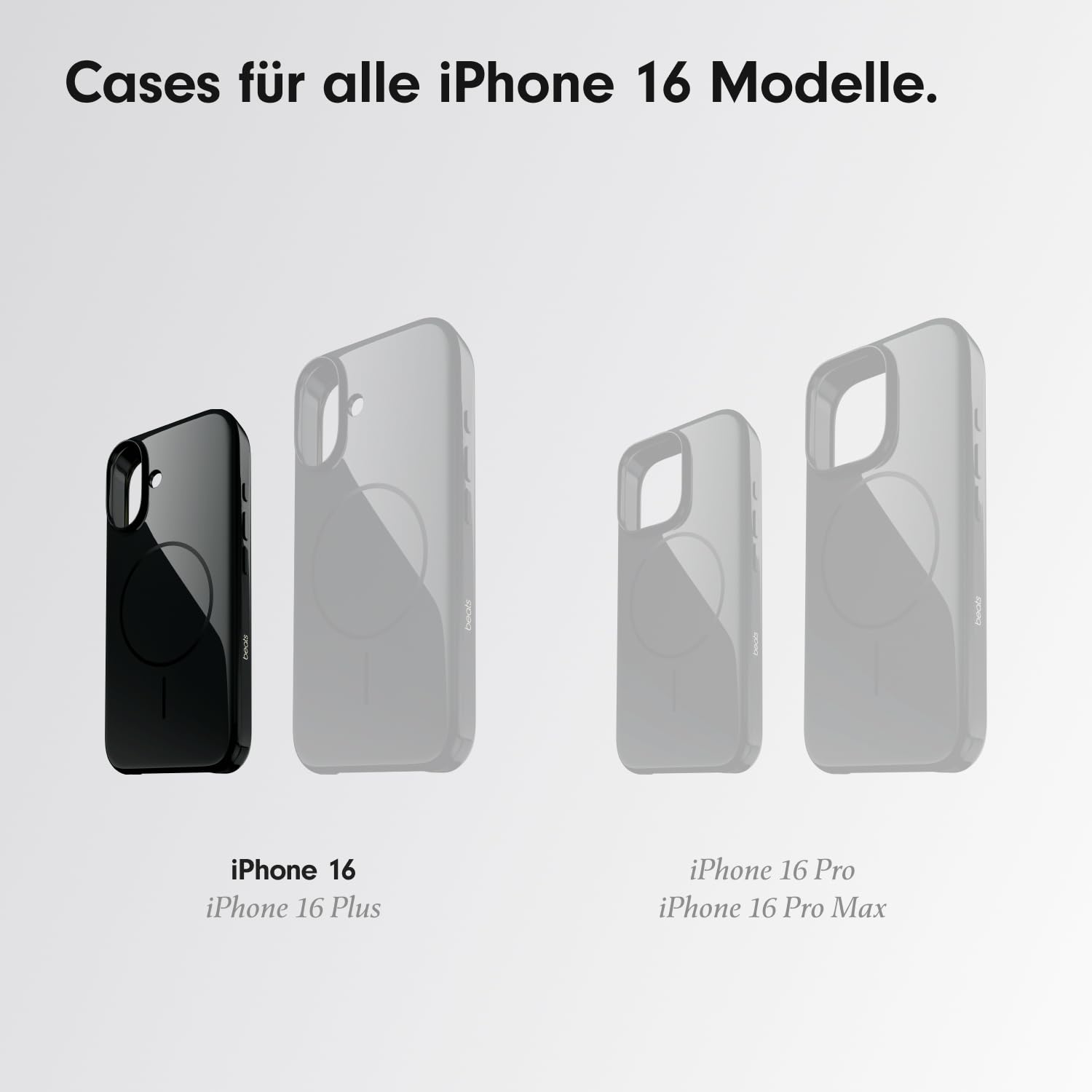 Beats iPhone 16 Hülle MagSafe Case Samtschwarz