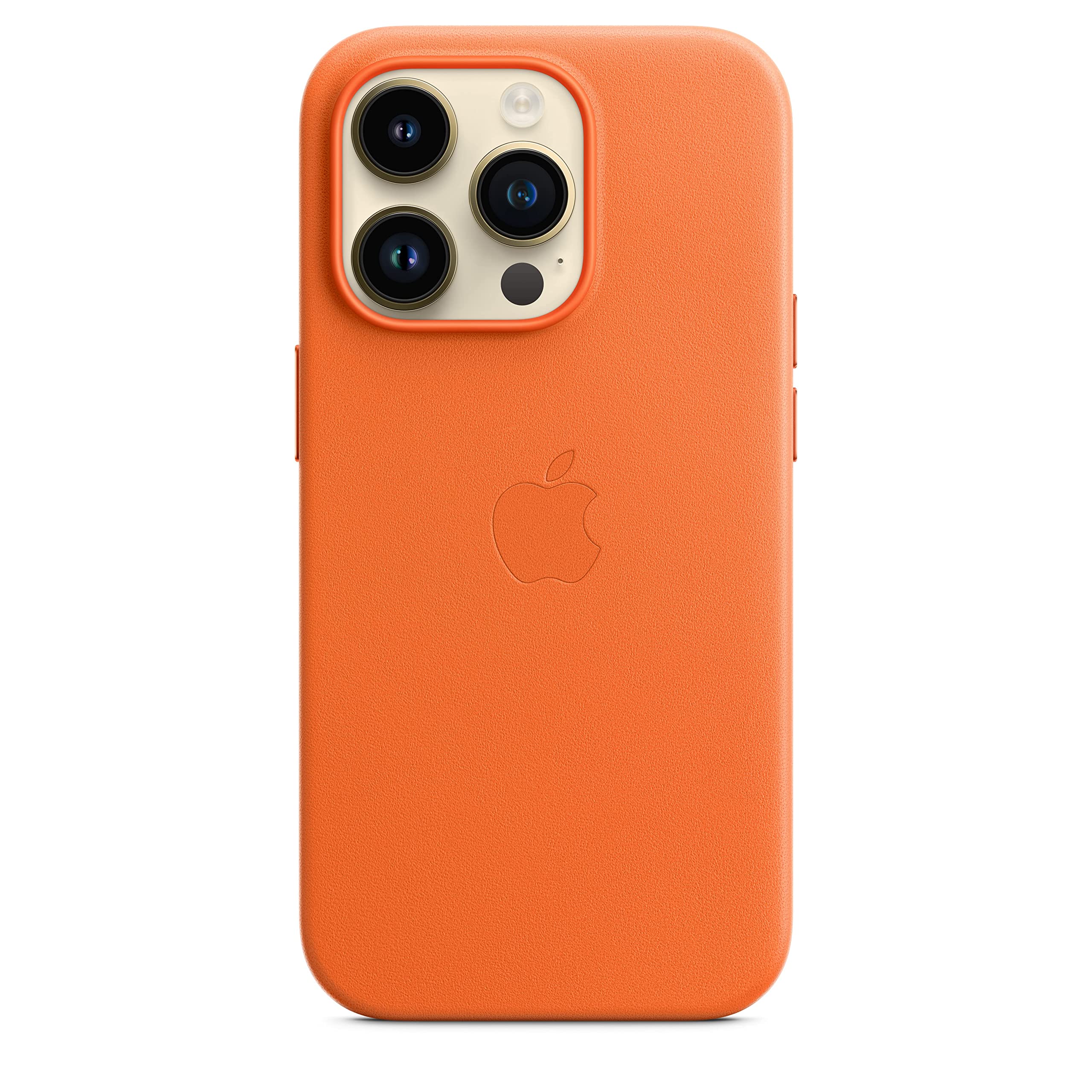 Apple iPhone 14 Pro Leder Hülle MagSafe Orange