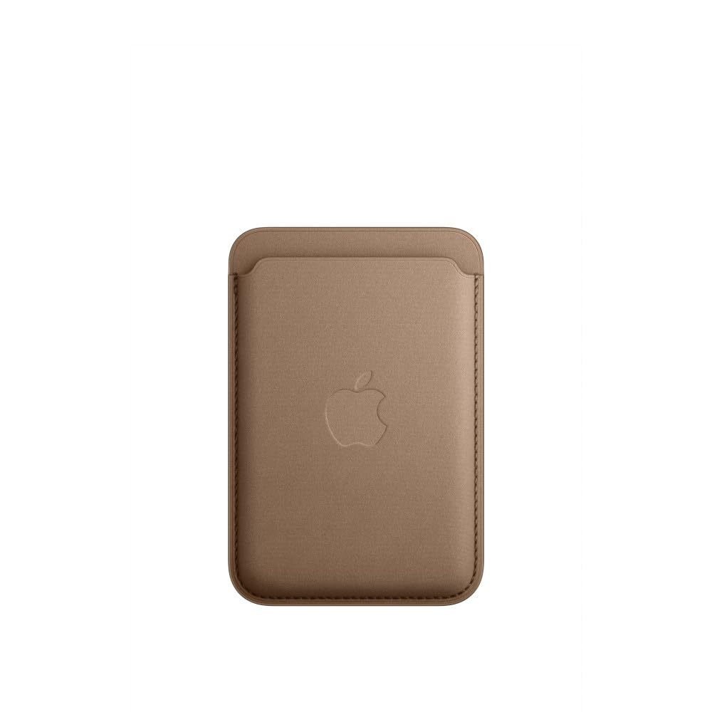 Apple iPhone Feingewebe Wallet MagSafe Taupe Kartenetui