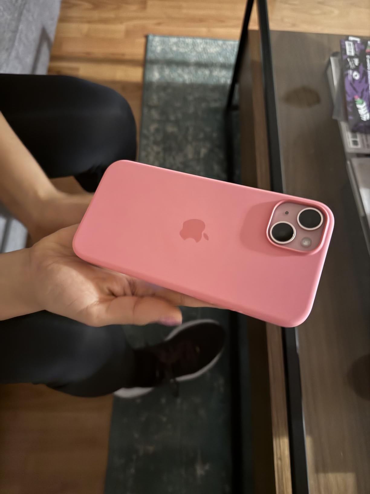 Apple iPhone 15 Plus Silikon Case MagSafe Pink