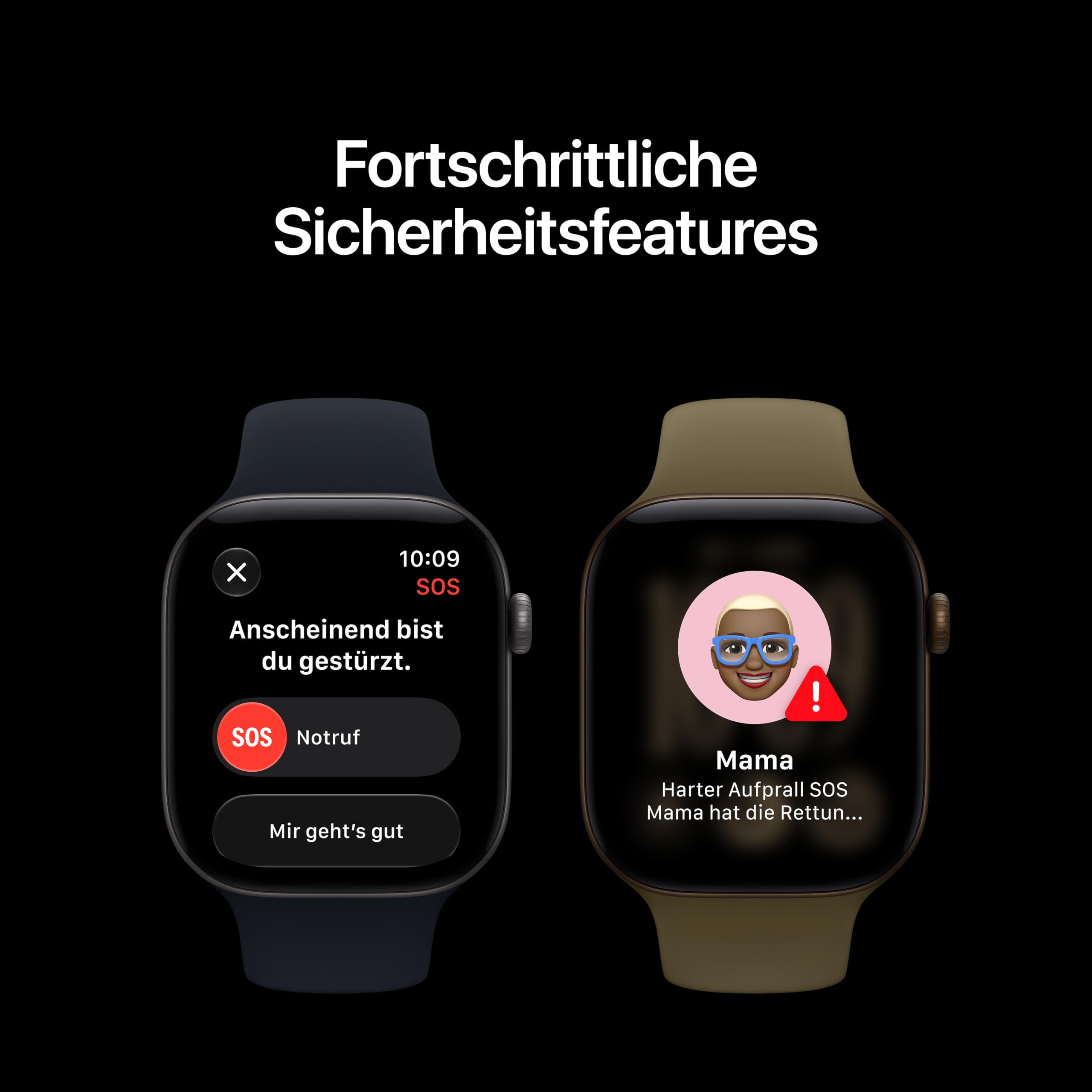 Apple Watch Series 12 GPS Smartwatch 46mm Dunkelbronze M/L Herz