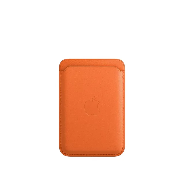 Apple iPhone Leder Wallet Kartenetui Orange MagSafe 3 Karten