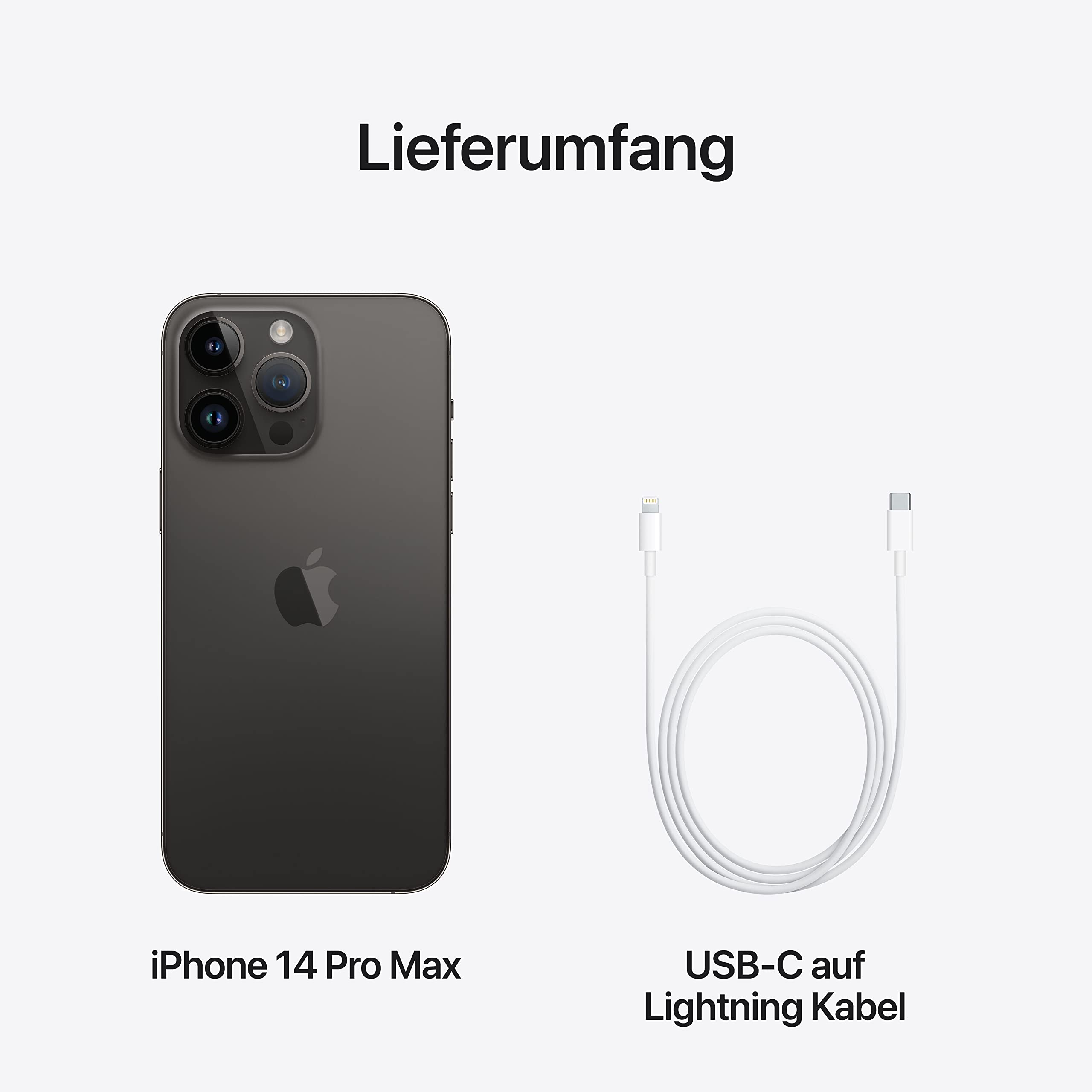 Apple iPhone 14 Pro Max Smartphone 128 GB Space Schwarz 48 MP