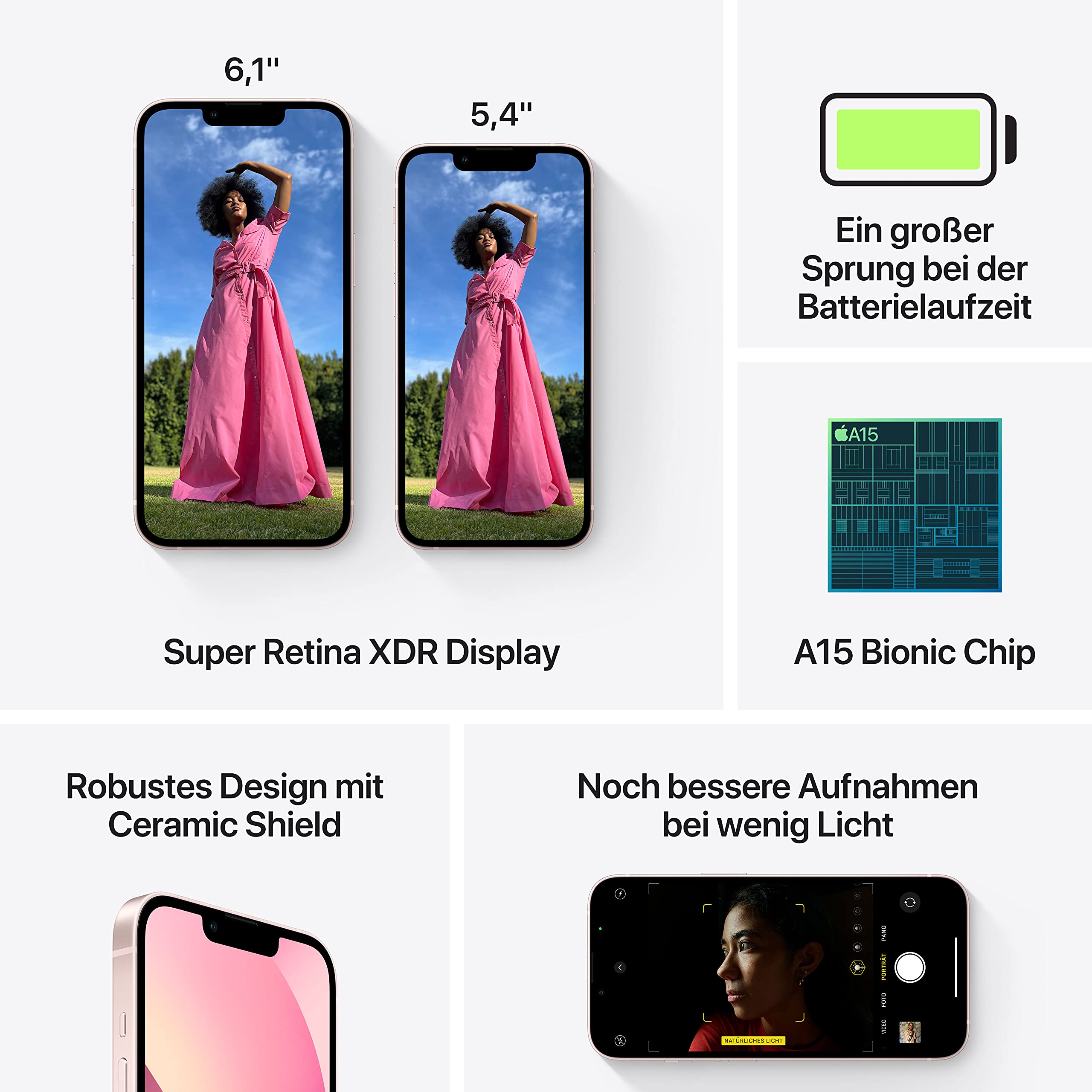 Apple iPhone 13 mini Smartphone 128 GB Pink 5G