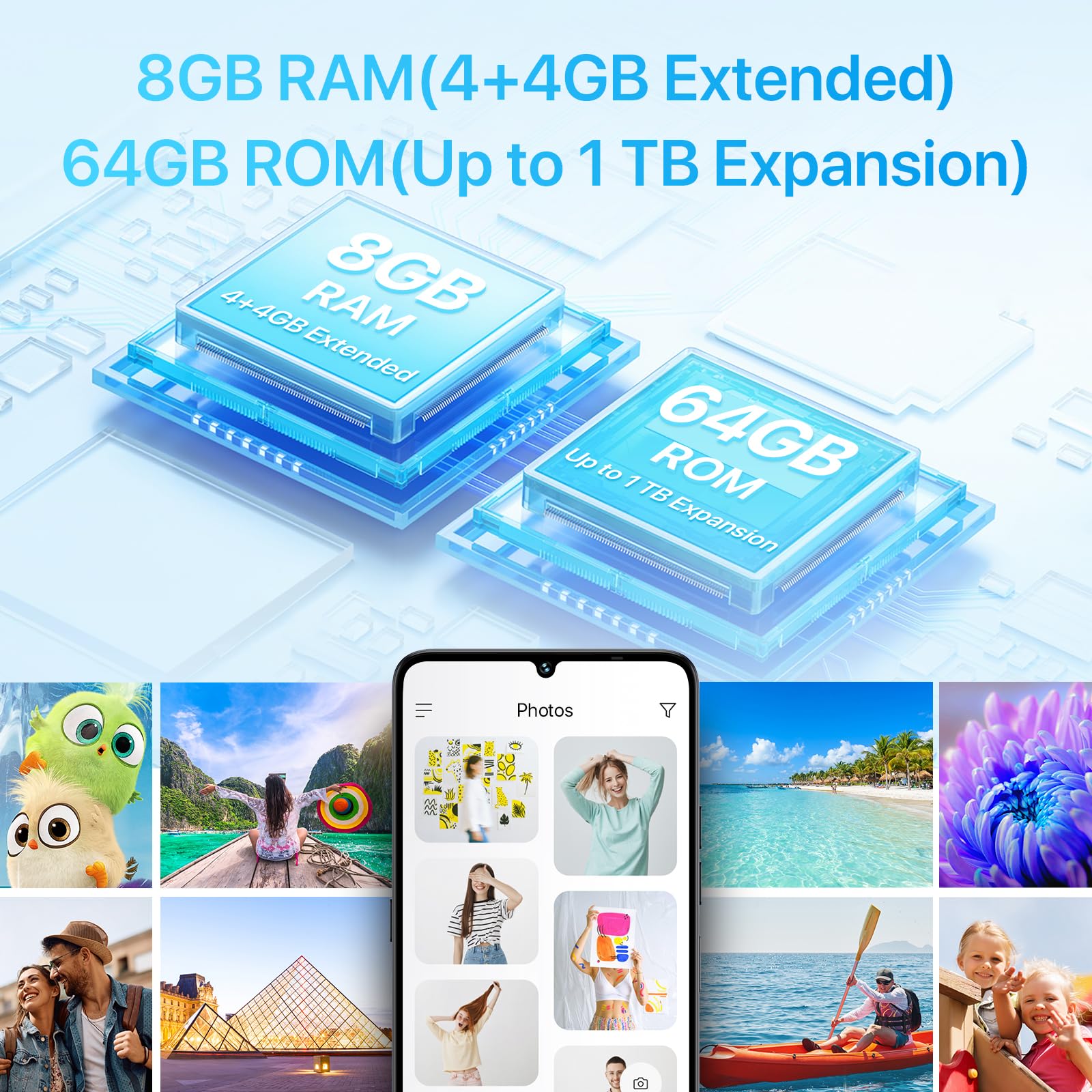 Umidigi G9A Smartphone 8/64GB Noir 6,75" Android 14 Go