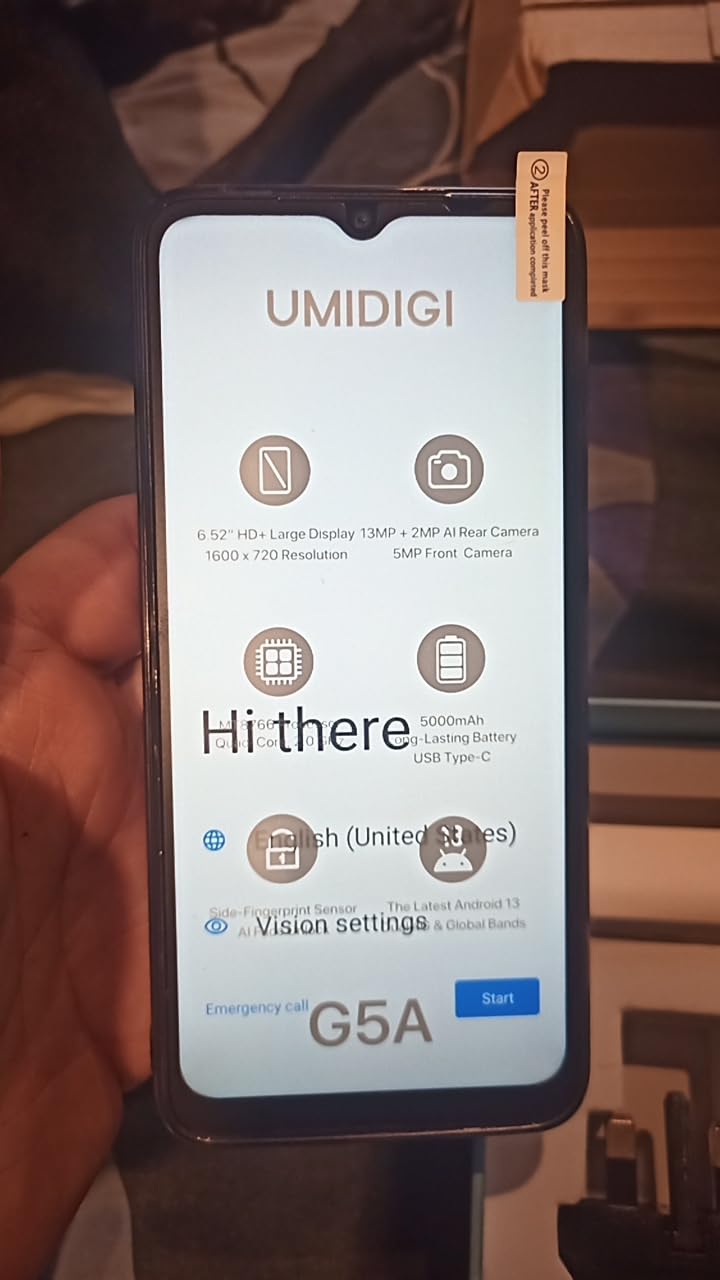 UMIDIGI G5A Smartphone 64GB 6,52 Zoll Violett Android 13