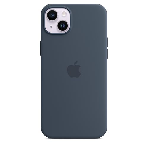 Apple iPhone 14 Plus Silikon Case MagSafe Sturmblau