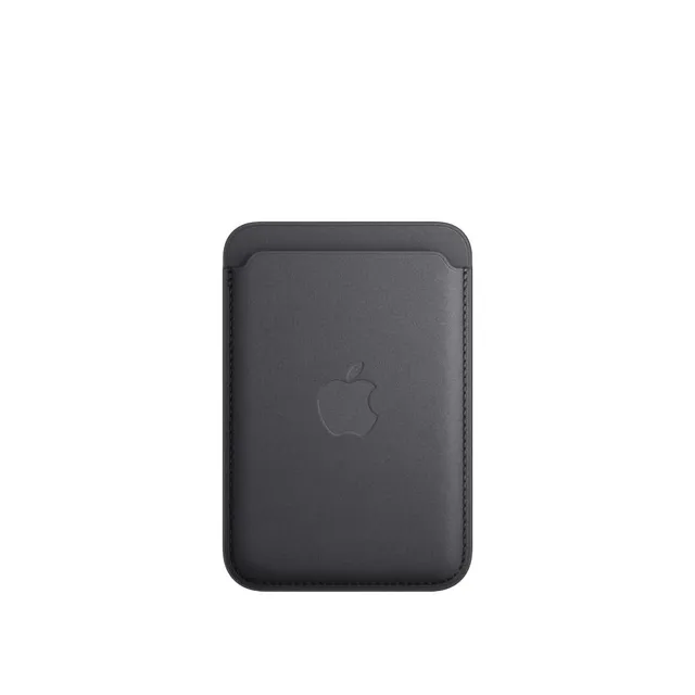 Apple iPhone Feingewebe Wallet MagSafe Schwarz Kartenetui