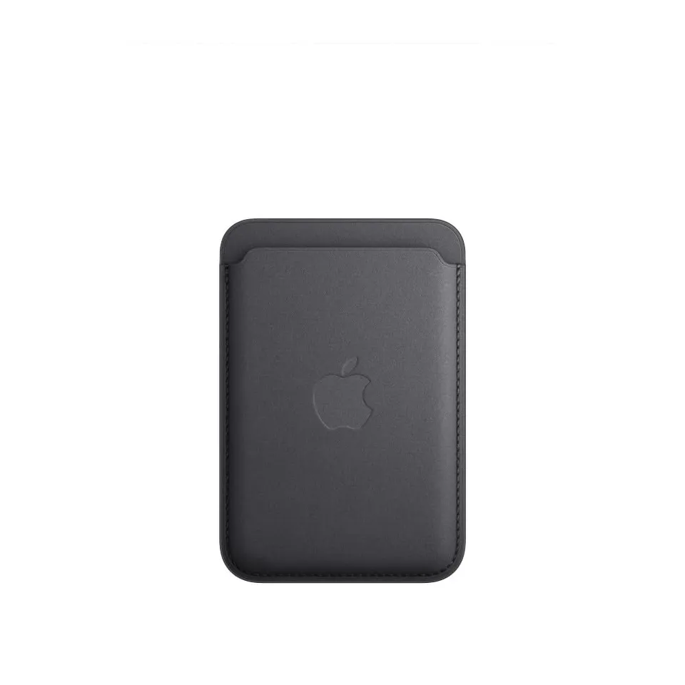 Apple iPhone Feingewebe Wallet MagSafe Schwarz Kartenetui
