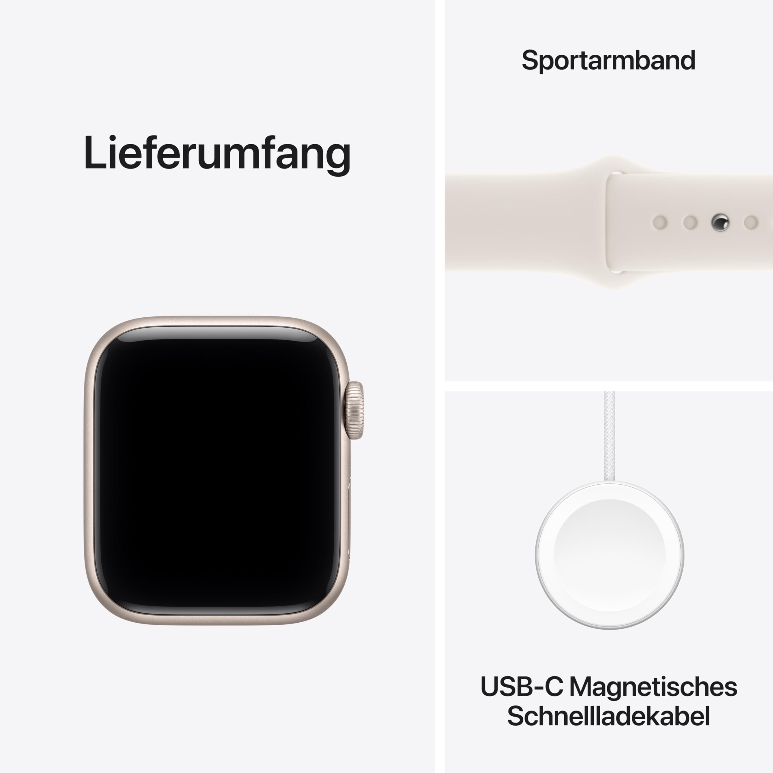 Apple Watch SE 3 GPS 40 mm Smartwatch Polarstern M/L