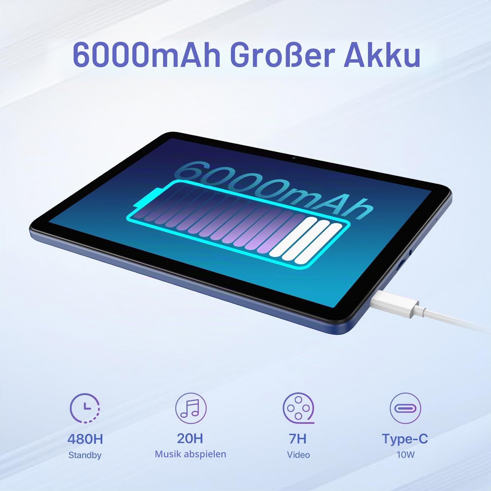 UMIDIGI G2 Tab Tablet 10,1 Zoll Blau 64GB mit Hülle