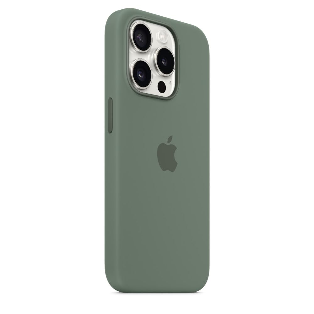 Apple iPhone 15 Pro Silikon Case Zypresse mit MagSafe