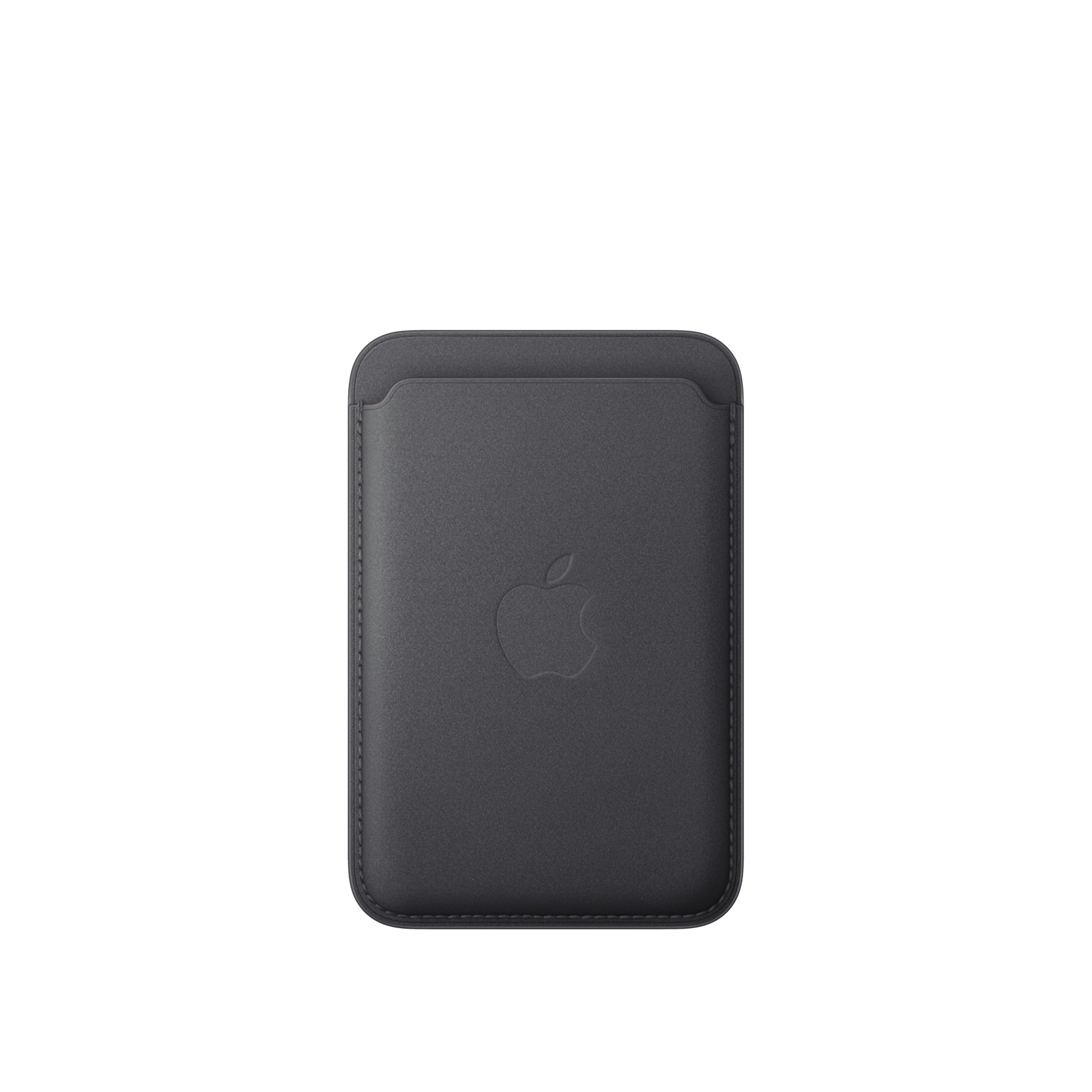 Apple iPhone Feingewebe Wallet MagSafe Schwarz für 3 Karten