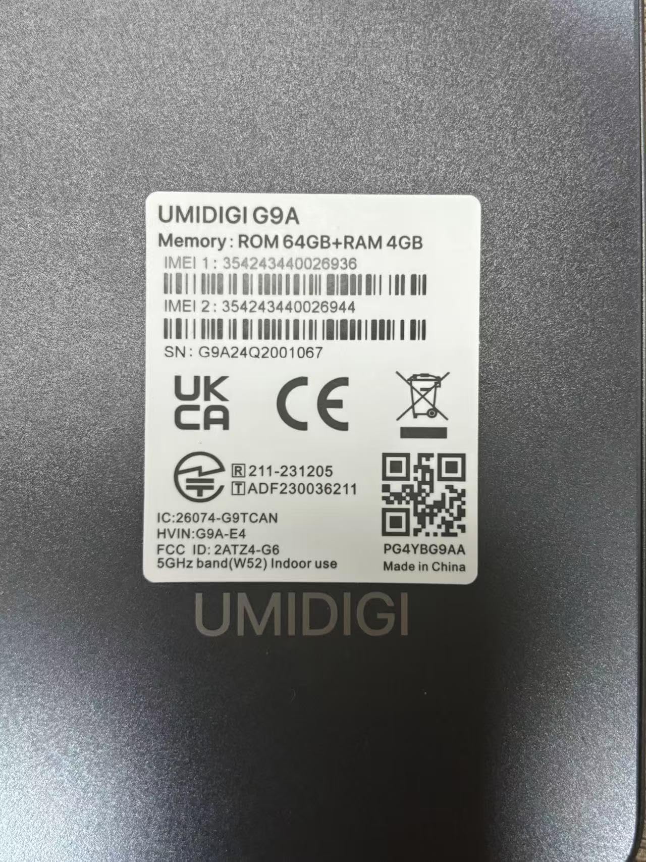 Umidigi G9A Smartphone 8GB 64GB 6,75 Zoll Android 14