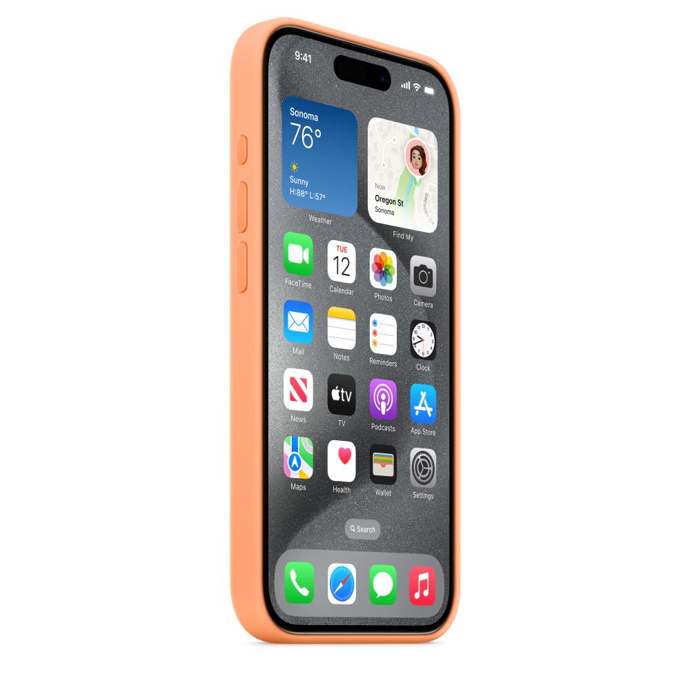 Apple iPhone 15 Pro Silikon Hülle MagSafe Sorbet Orange