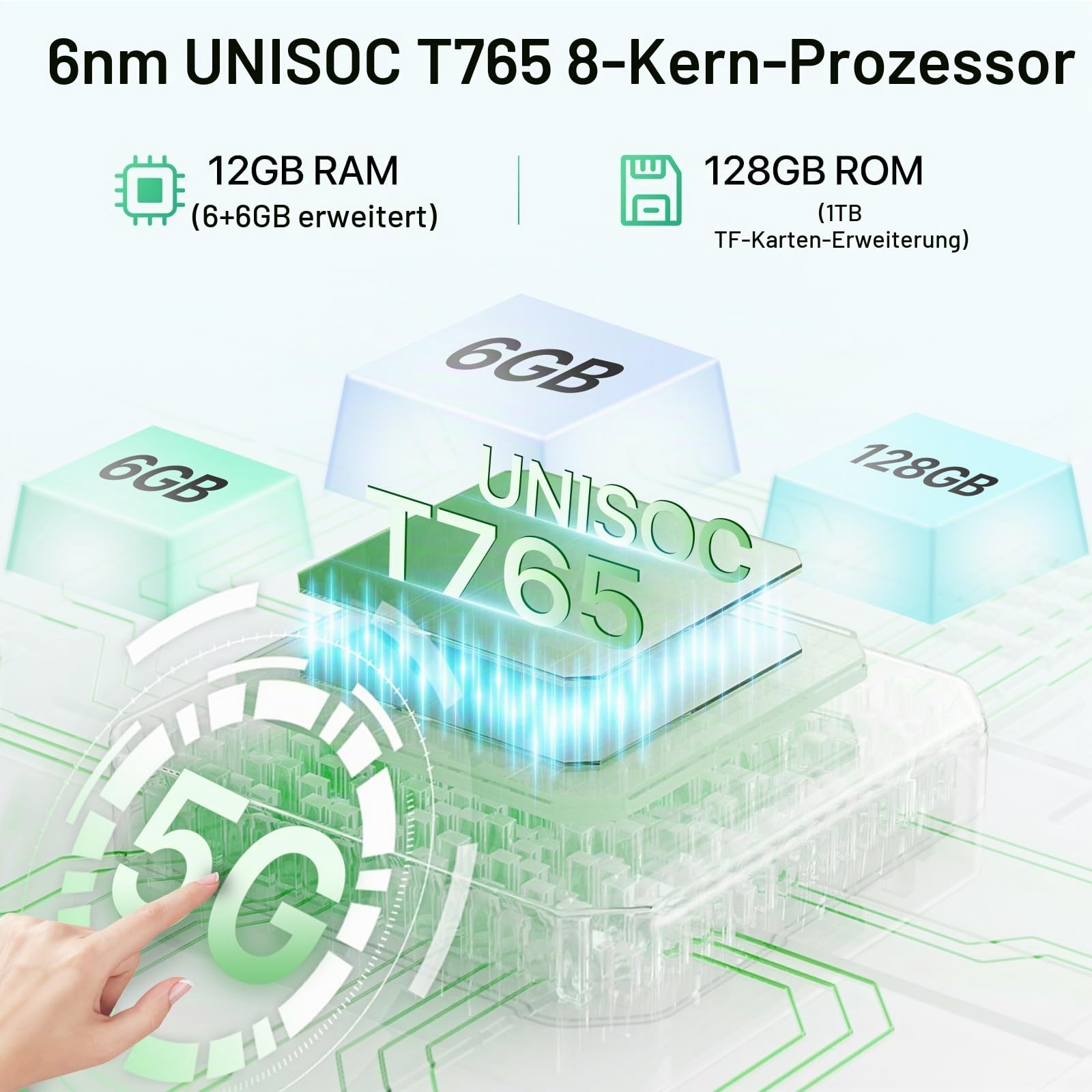 UMIDIGI G9 5G Handy 128GB 6,57 Zoll 50MP Dual-SIM