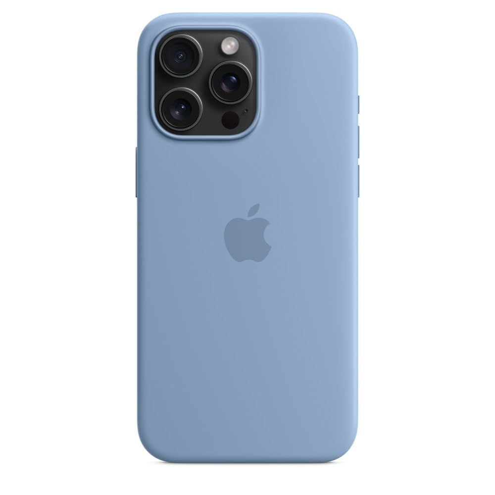 Apple iPhone 15 Pro Max Silikon Hülle MagSafe Winterblau