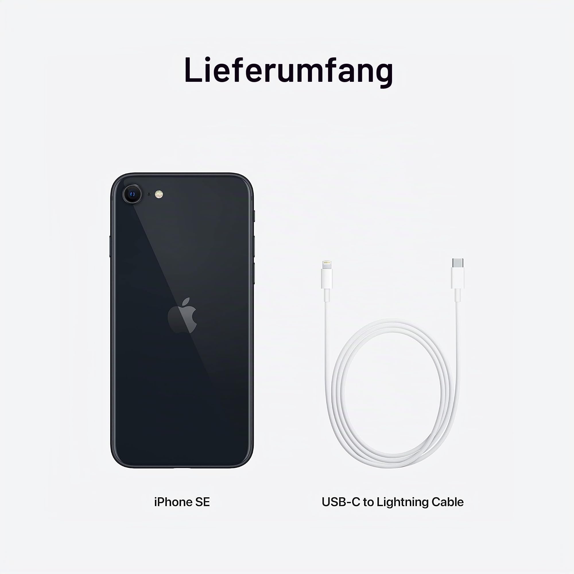 Apple iPhone SE 2022 Smartphone 64 GB Mitternacht 5G