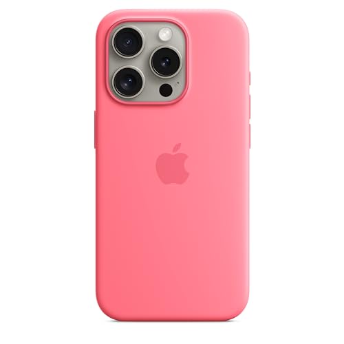 Apple iPhone 15 Pro Silikon Case MagSafe Pink Hülle