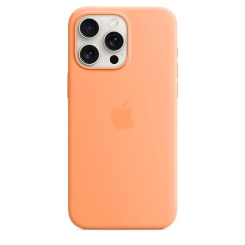 Apple iPhone 15 Pro Max Silikon Case Sorbet Orange MagSafe