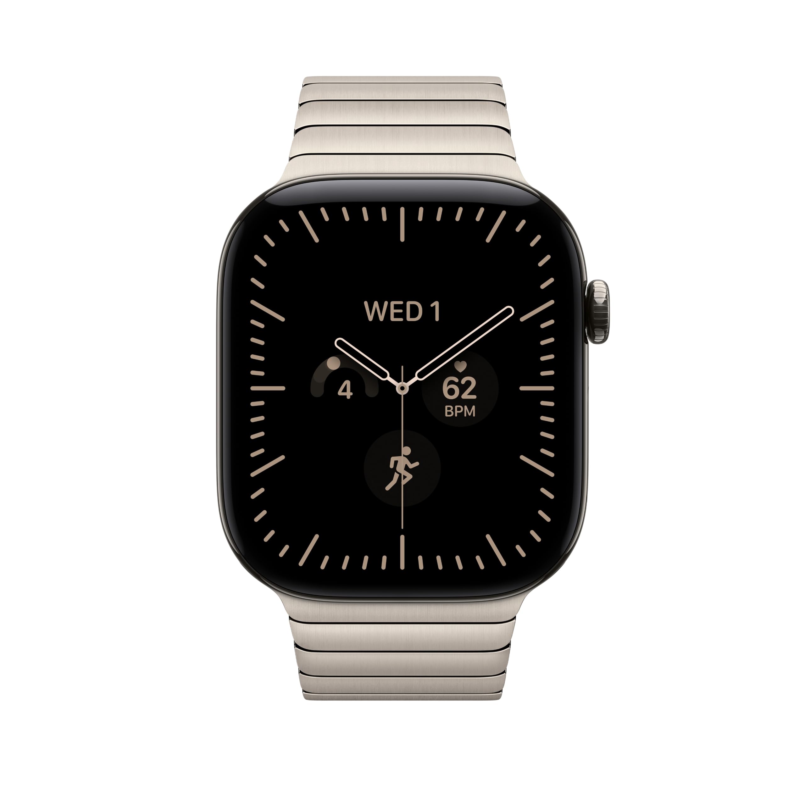 Apple Watch Gliederarmband 46 mm Armband Natur Edelstahl