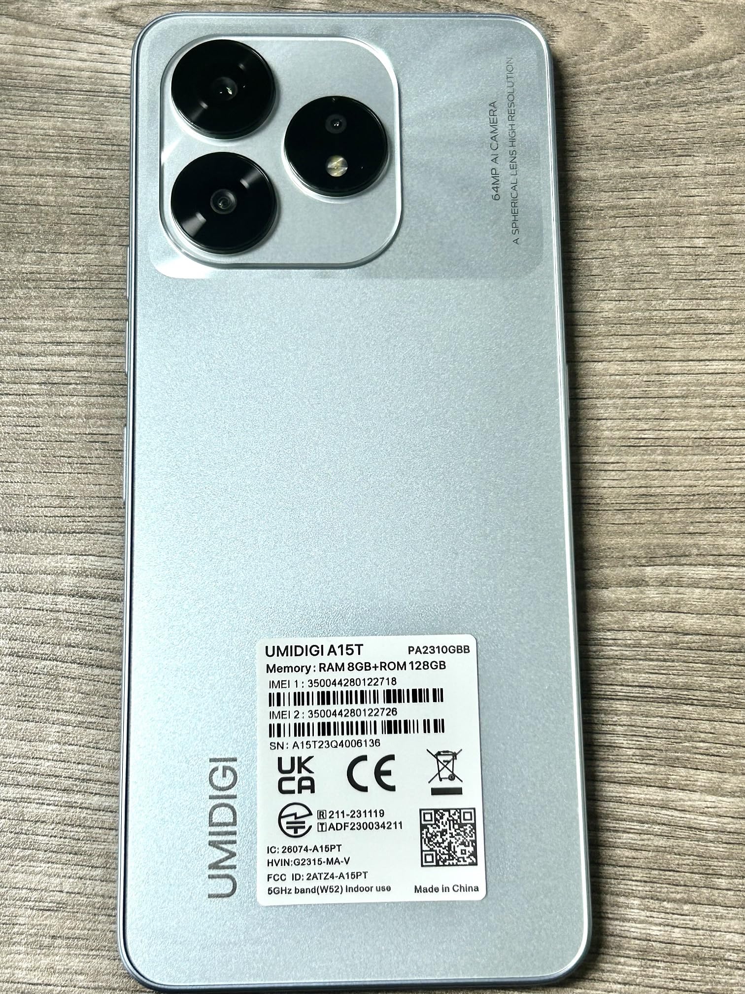 UMIDIGI A15T Smartphone 128GB Blau 6,7" NFC
