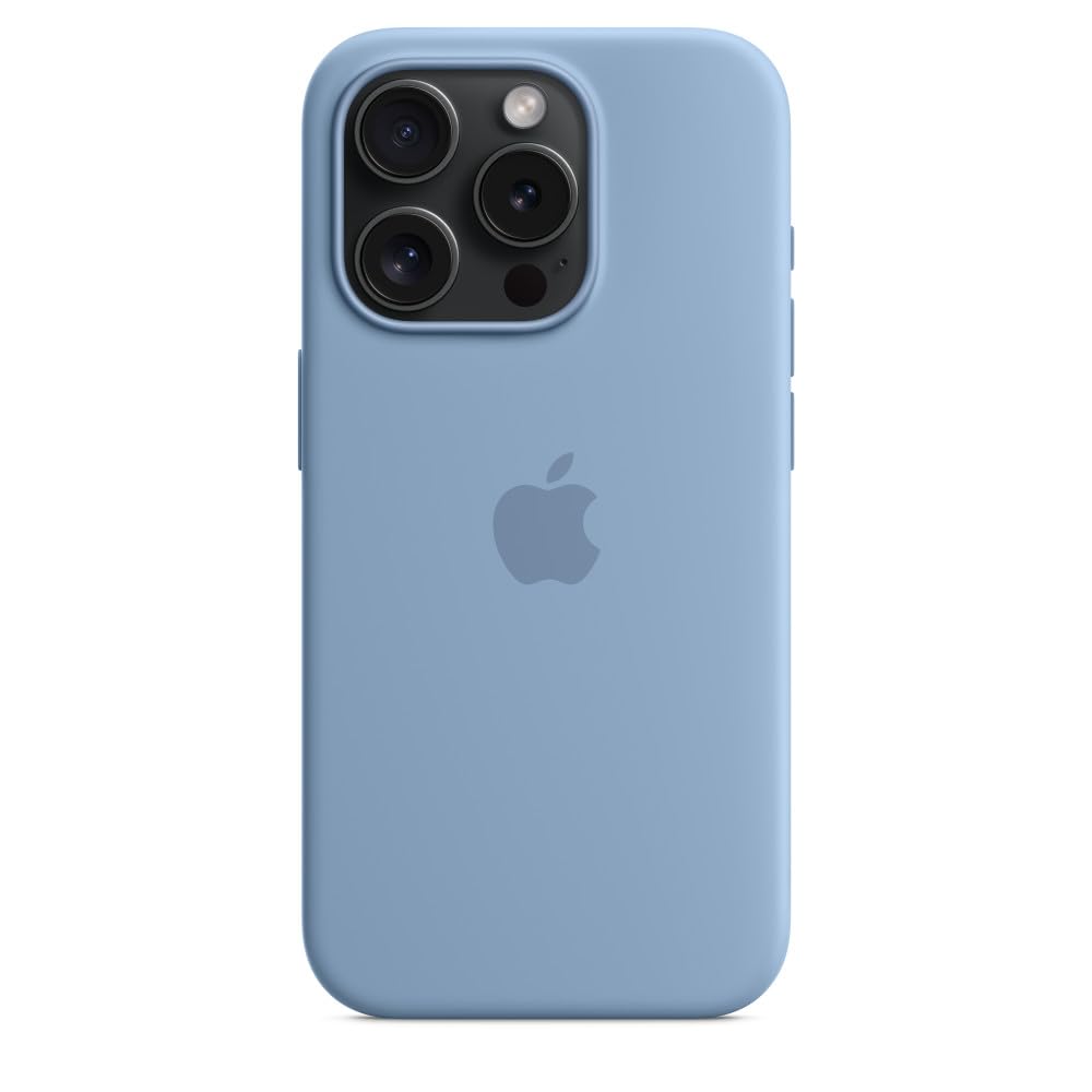 Apple iPhone 15 Pro Silikon Hülle MagSafe Winterblau