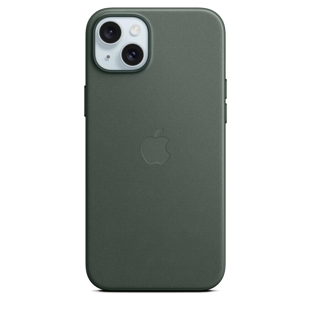 Apple iPhone 15 Plus Feingewebe Case MagSafe Immergrün