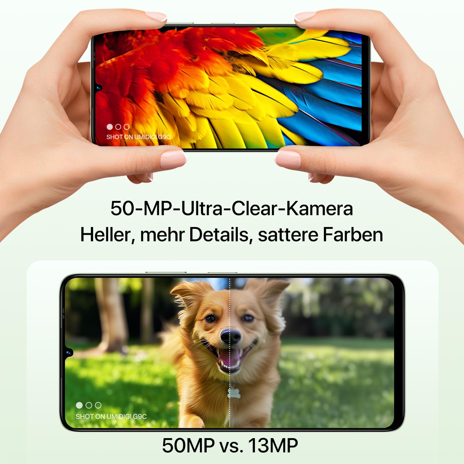 Umidigi G9C Smartphone 128GB Grün 50MP NFC