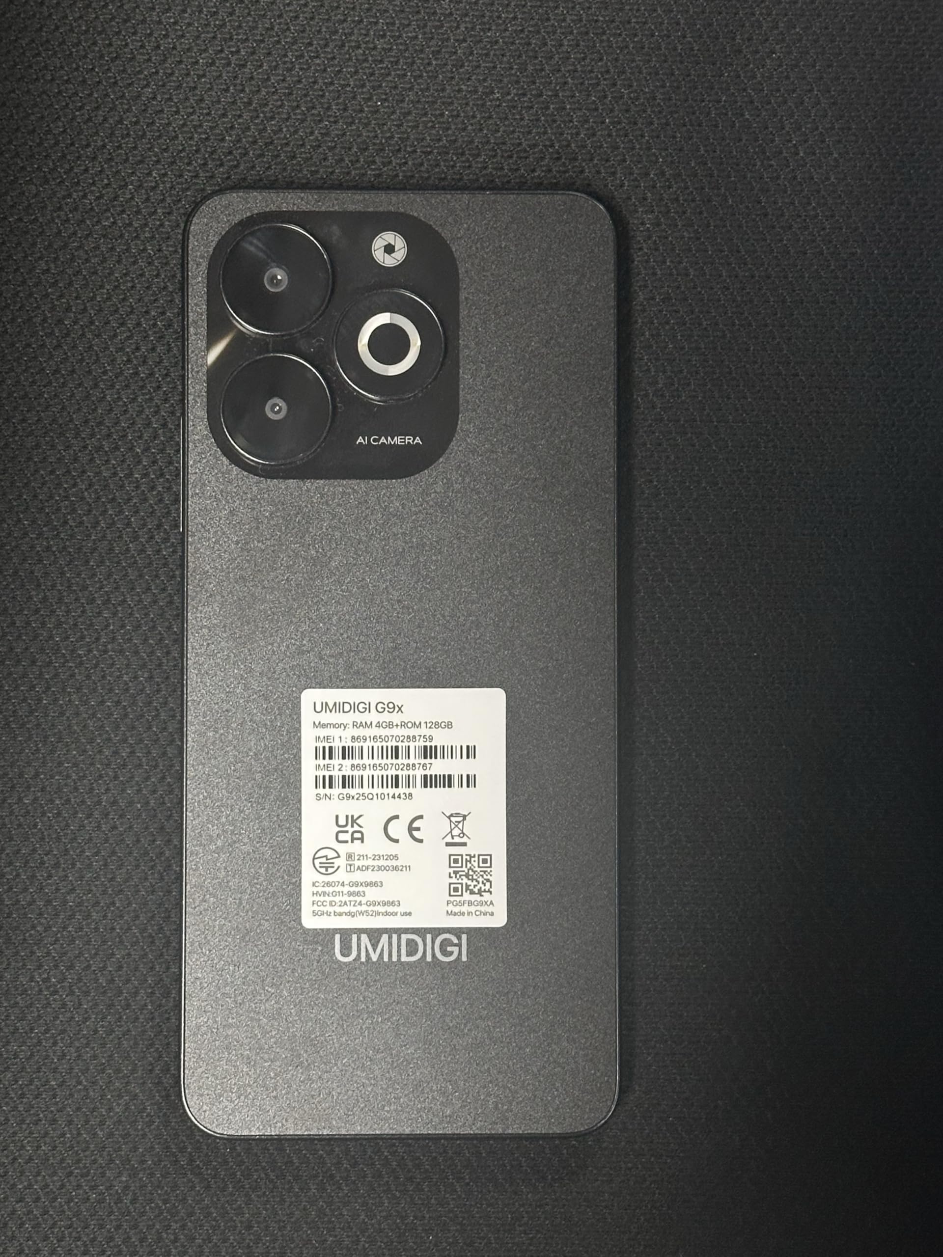 Umidigi G9x Smartphone 8GB 128GB Schwarz 90Hz