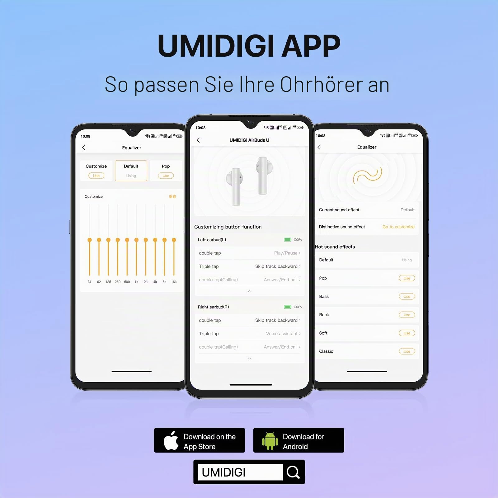 UMIDIGI AirBuds U Kopfhörer Rock Red ENC 24h