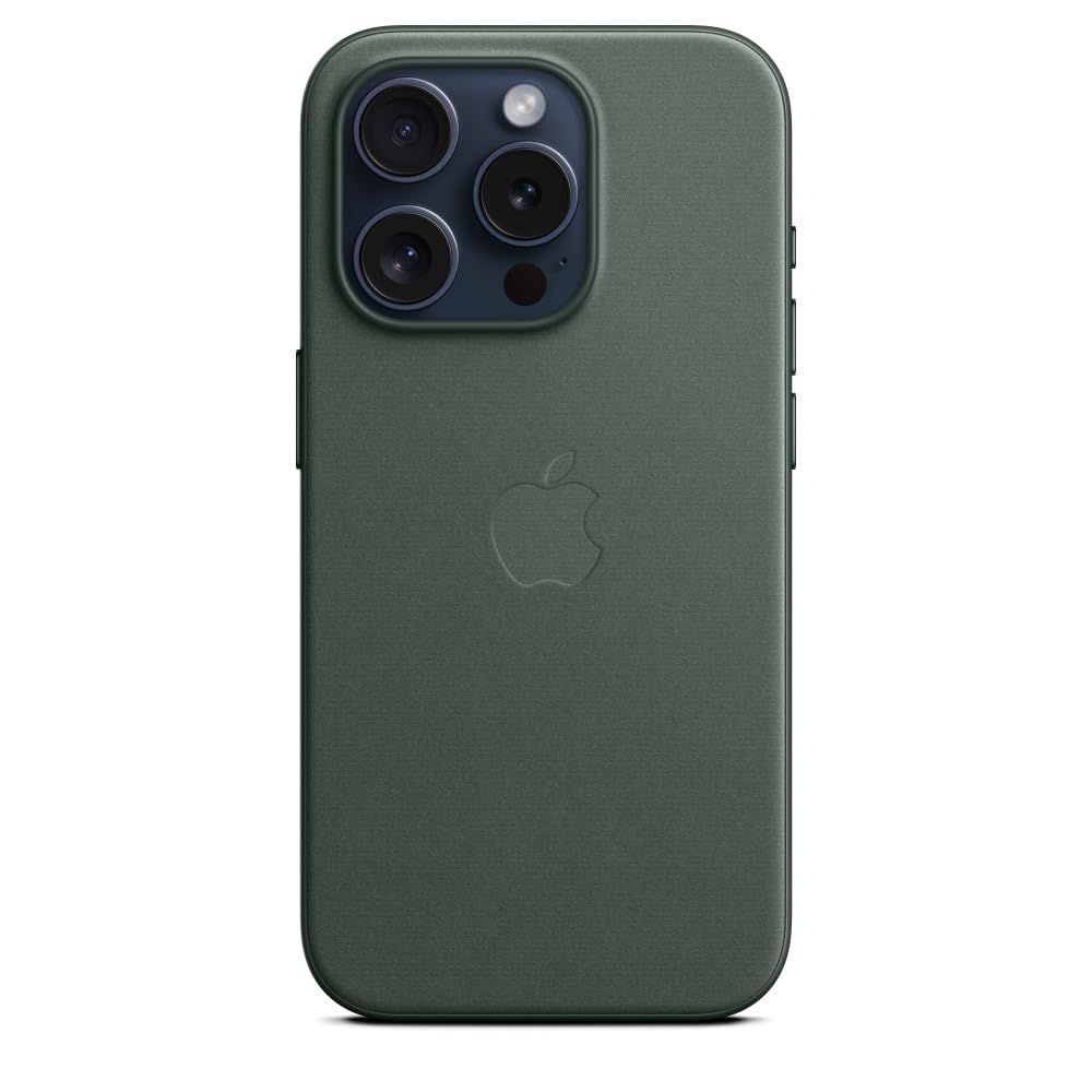 Apple iPhone 15 Pro Feingewebe Hülle Immergrün mit MagSafe