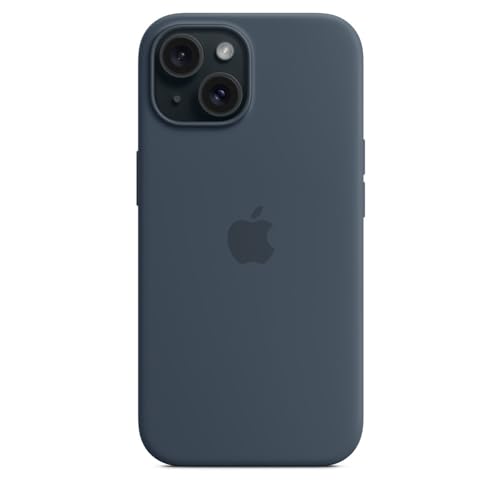 Apple iPhone 15 Silikon Hülle MagSafe Sturmblau Schutzhülle