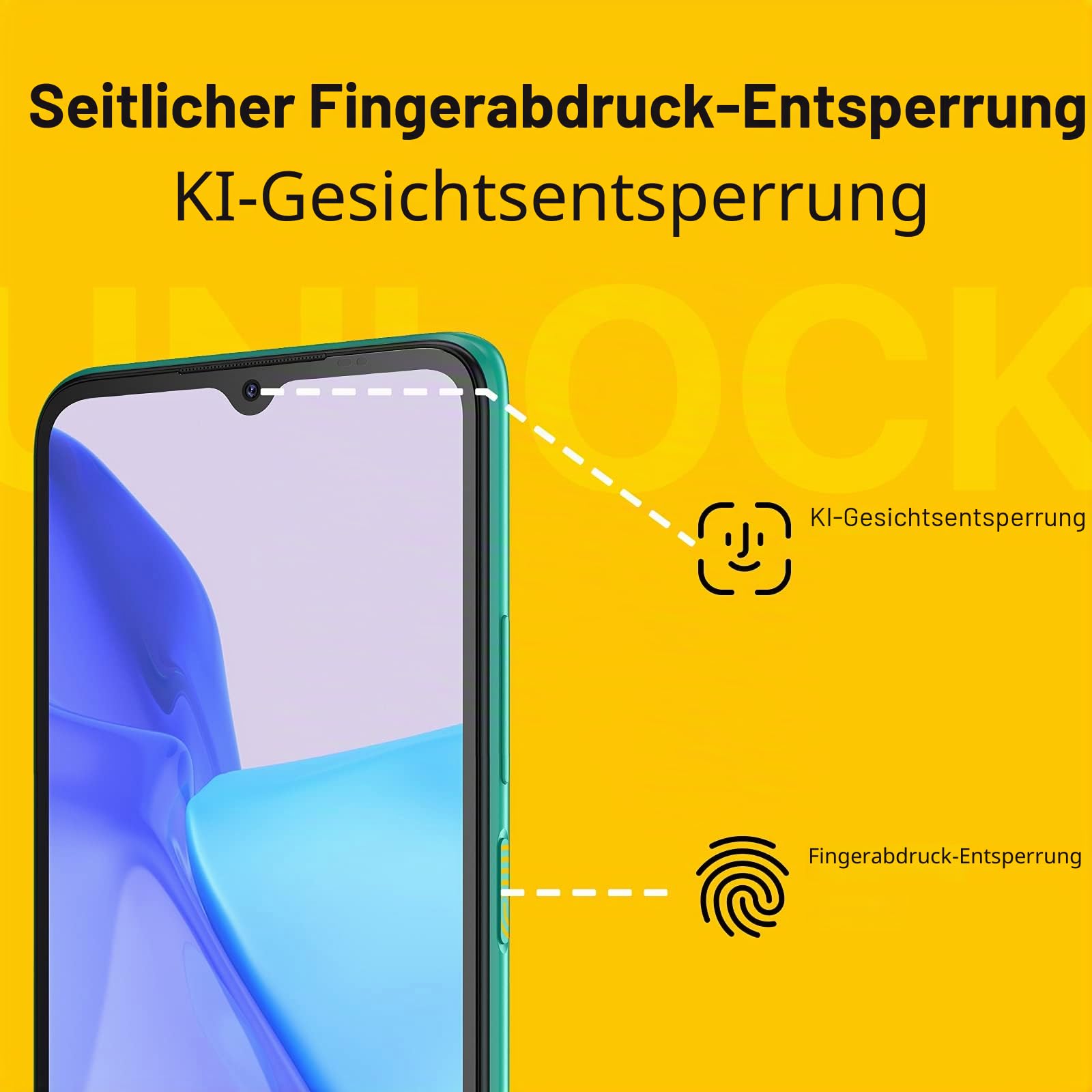 UMIDIGI Power 5S Handy 32GB Grün 6150mAh 6,53 Zoll