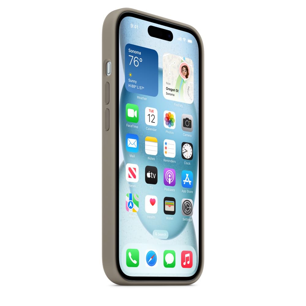 Apple iPhone 15 Silikon Hülle MagSafe Tonbraun Schutzhülle