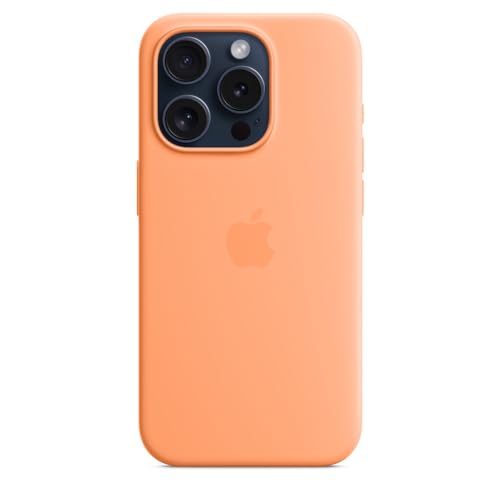 Apple iPhone 15 Pro Silikon Hülle MagSafe Sorbet Orange