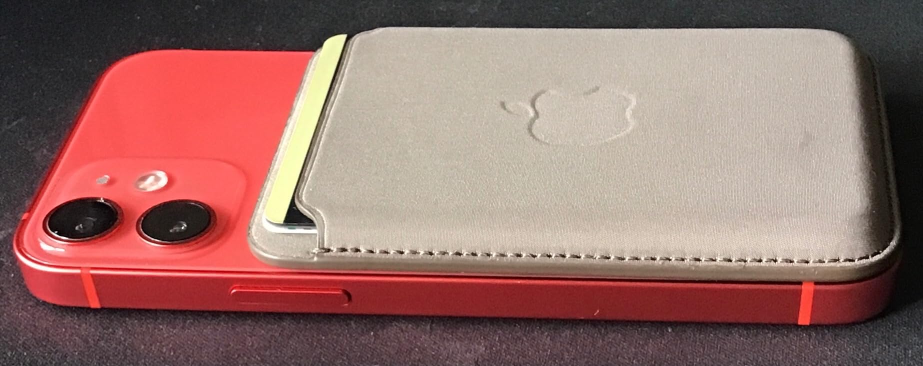 Apple iPhone Feingewebe Wallet MagSafe Schwarz Kartenetui