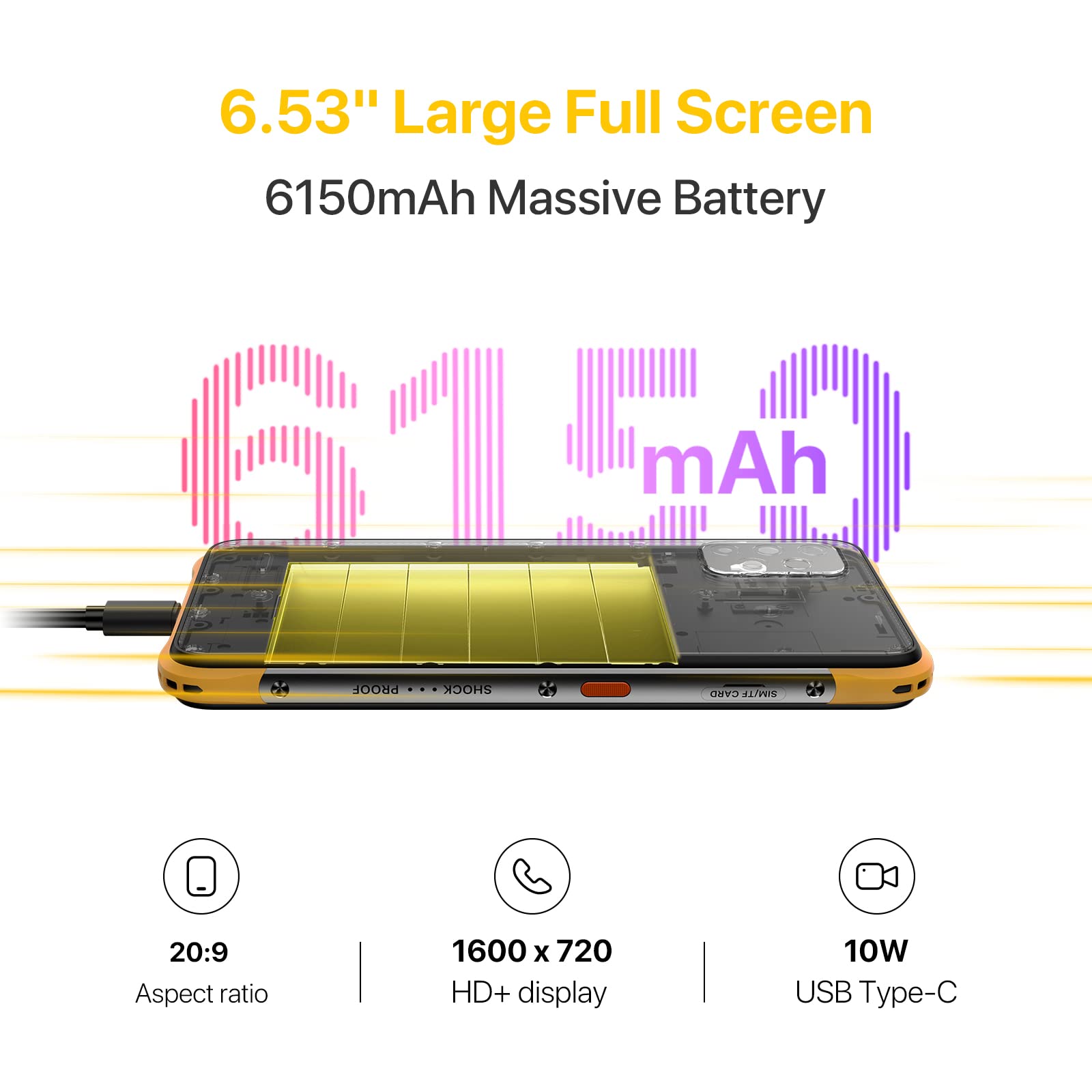 UMIDIGI BISON X10 Outdoor Smartphone 4GB 64GB Schwarz