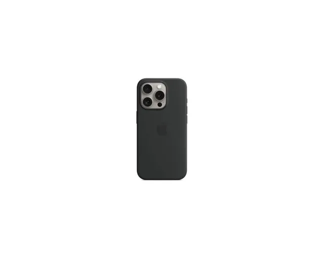 Apple iPhone 15 Pro Silikon Case MagSafe Schwarz Hülle