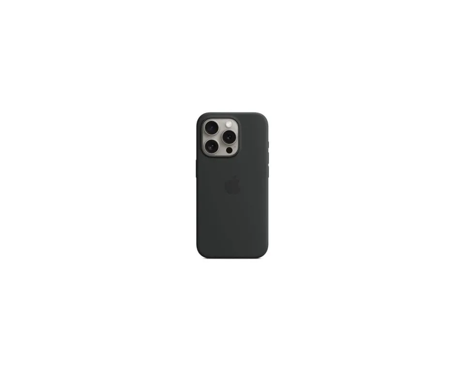 Apple iPhone 15 Pro Silikon Case MagSafe Schwarz Hülle
