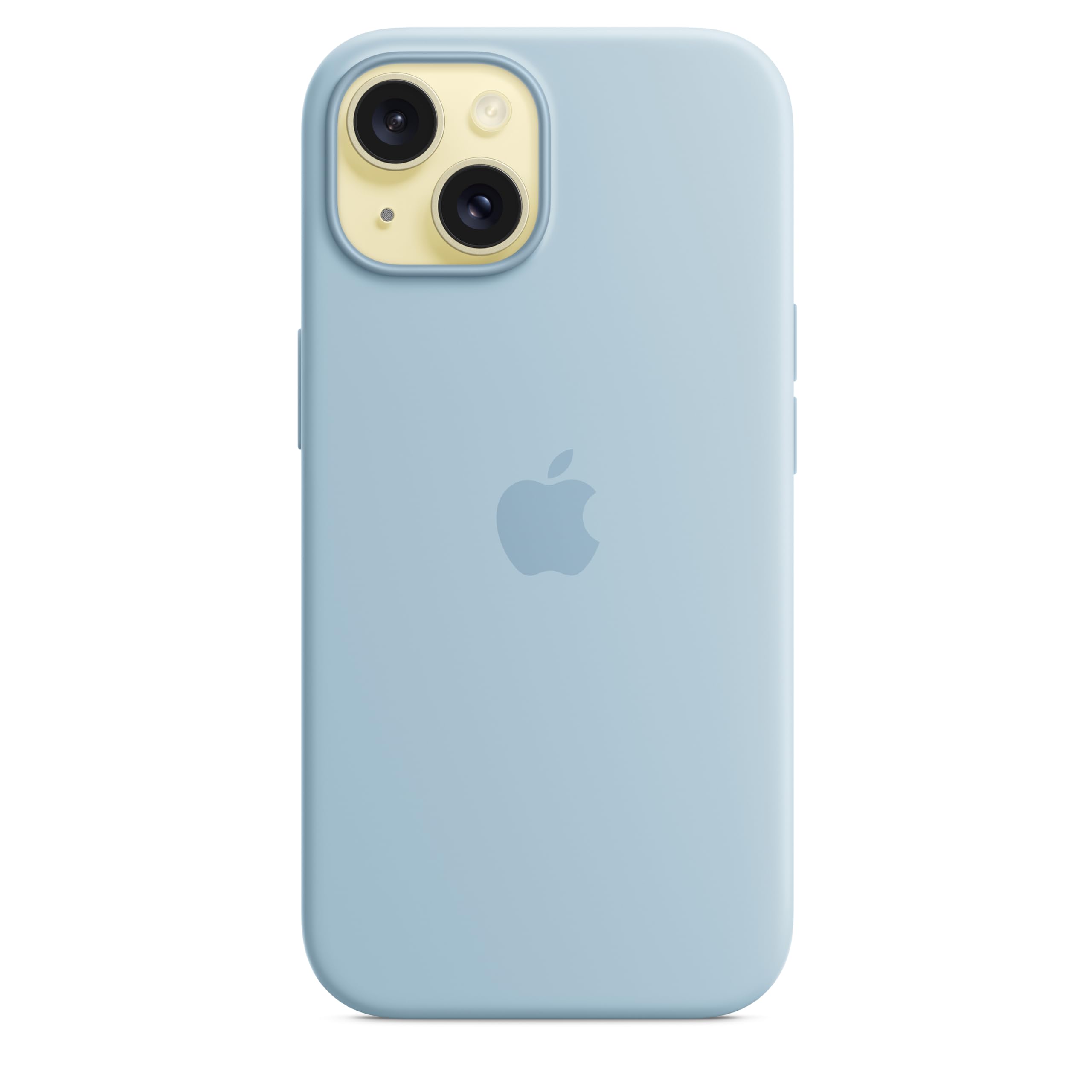 Apple iPhone 15 Silikon Case mit MagSafe Hülle Hellblau