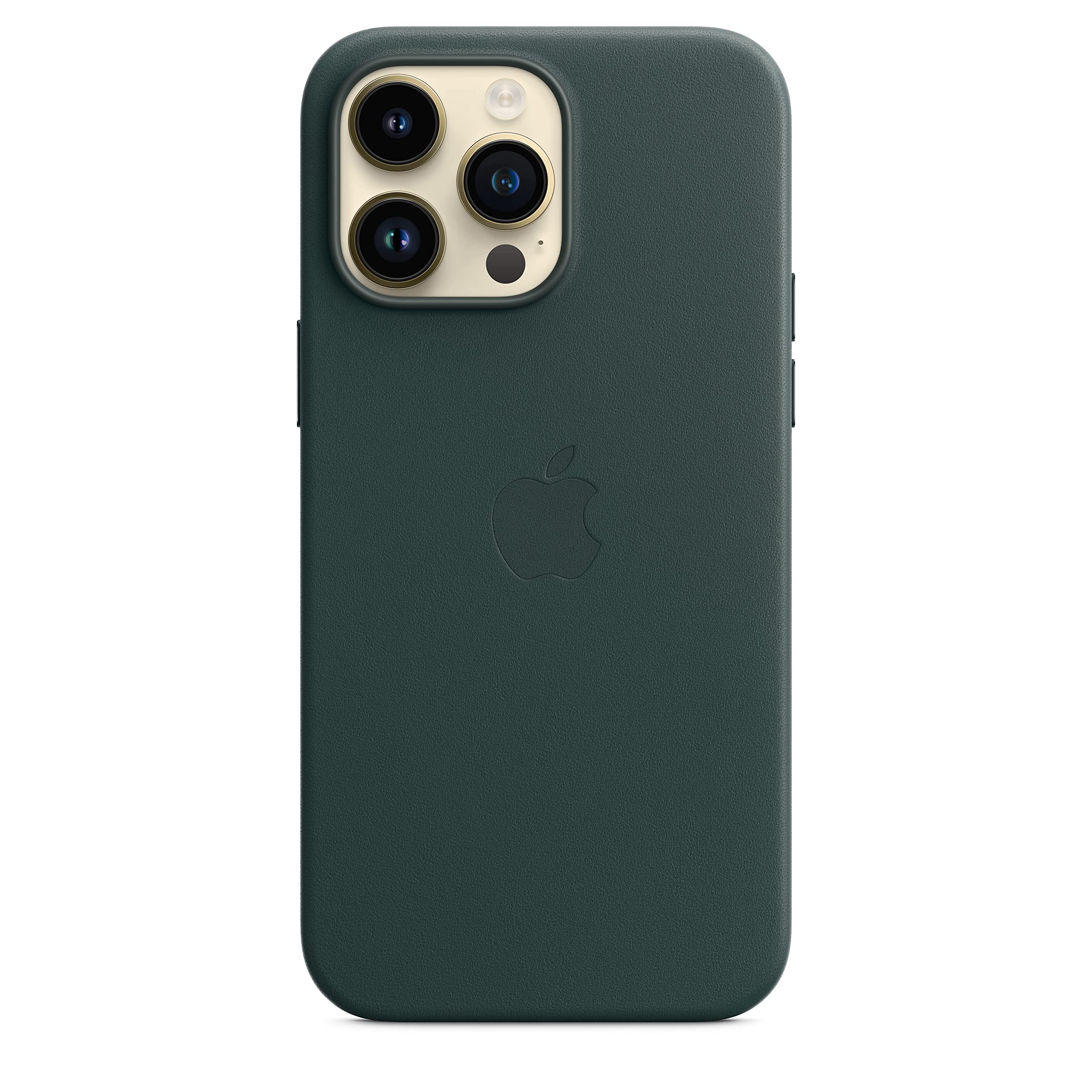 Apple iPhone 14 Pro Max Leder Case Hülle Waldgrün MagSafe