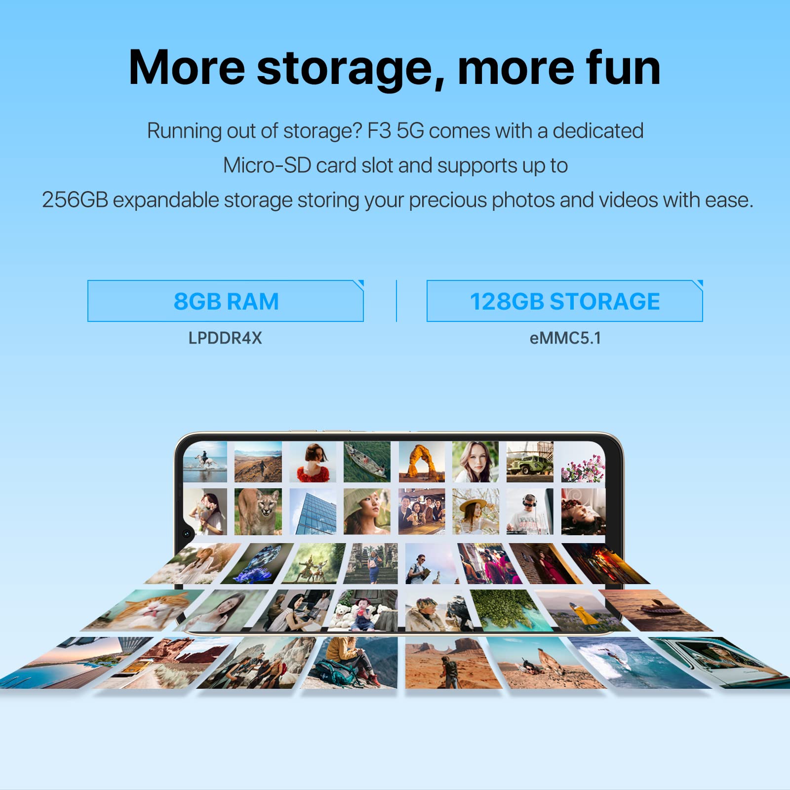 Umidigi F3 5G 8GB+128GB Smartphone ohne Vertrag Roségold