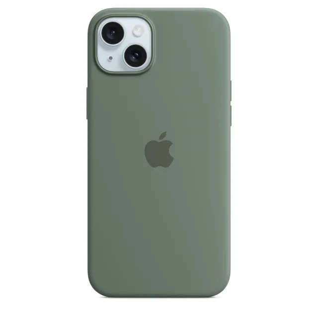 Apple iPhone 15 Plus Silikon Case MagSafe Zypresse