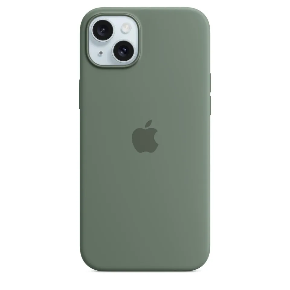 Apple iPhone 15 Plus Silikon Case MagSafe Zypresse